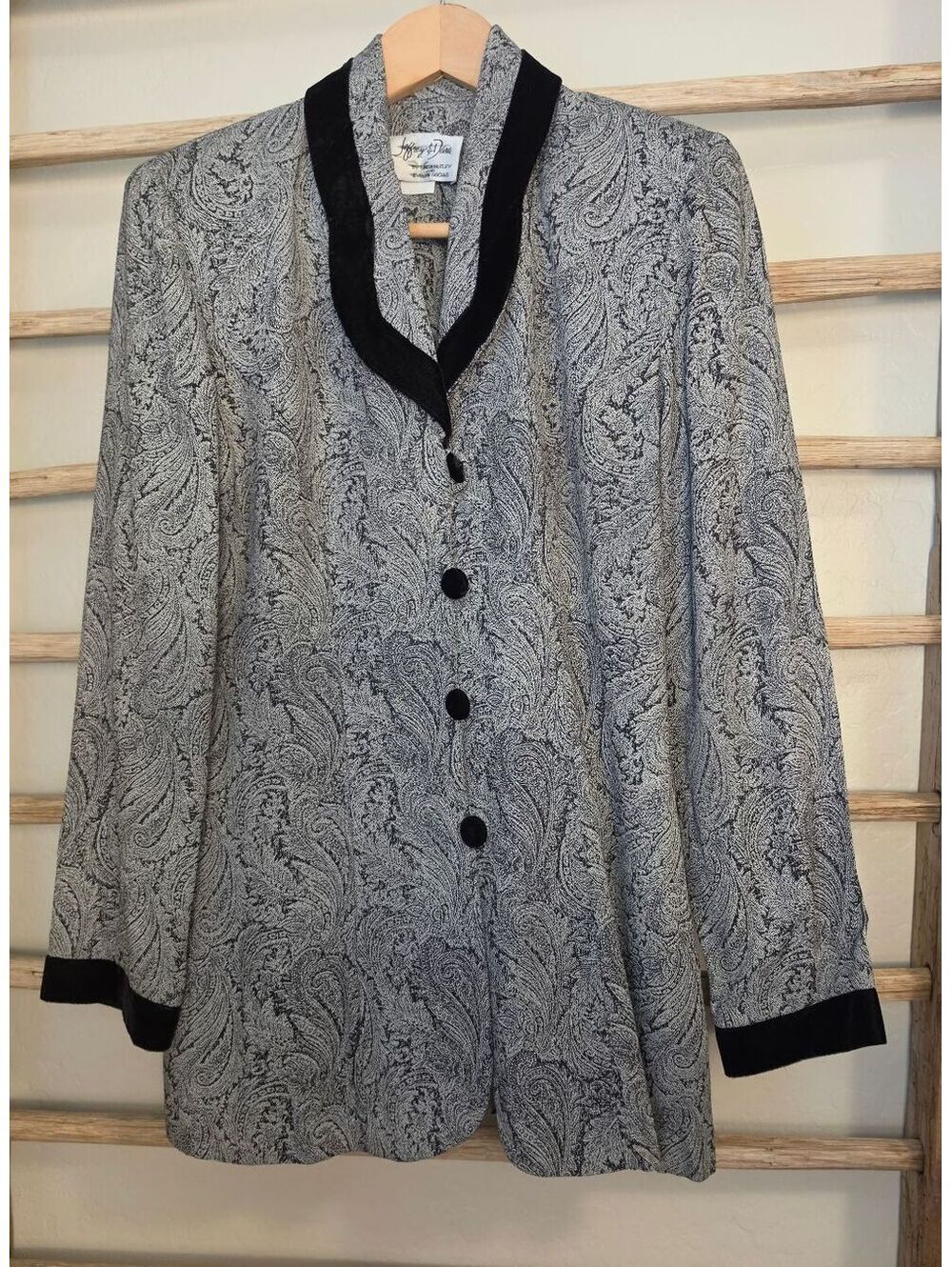 Jeffrey & Dara by Linda Hutley and Evelyn Socias Paisley Blazer Jacket Size 6